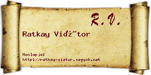 Ratkay Viátor névjegykártya